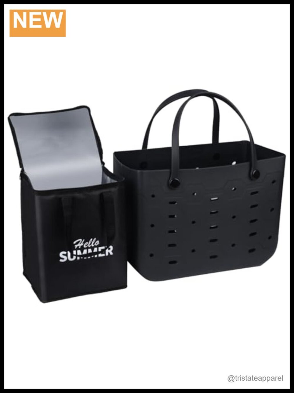 Waterproof EVA Beach Bag Tote with Insulated Cooler Pouch